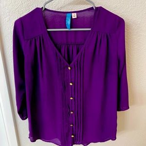Francesca’s 3/4 Purple Top